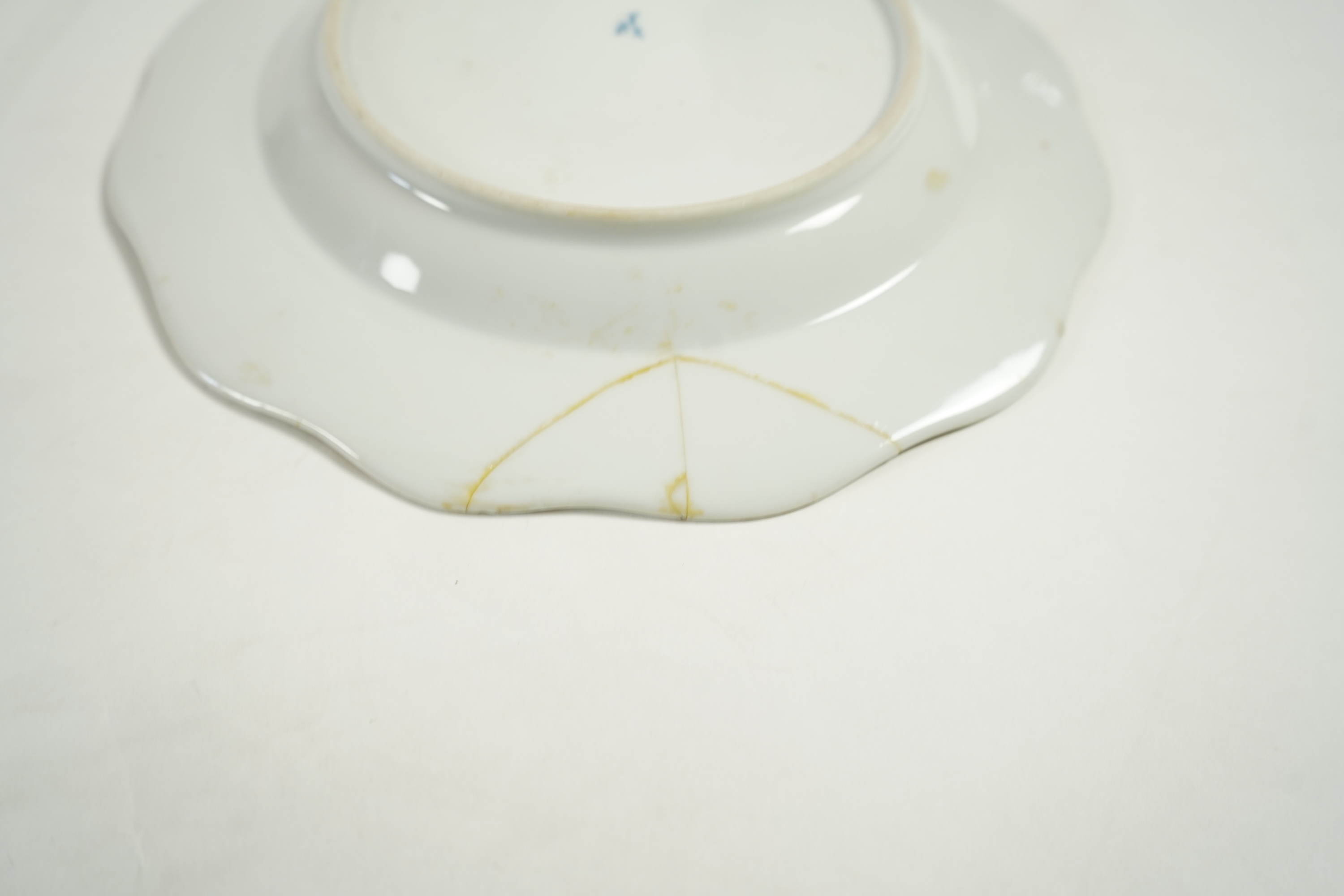 Four Meissen pastoral landscape plates, c.1760